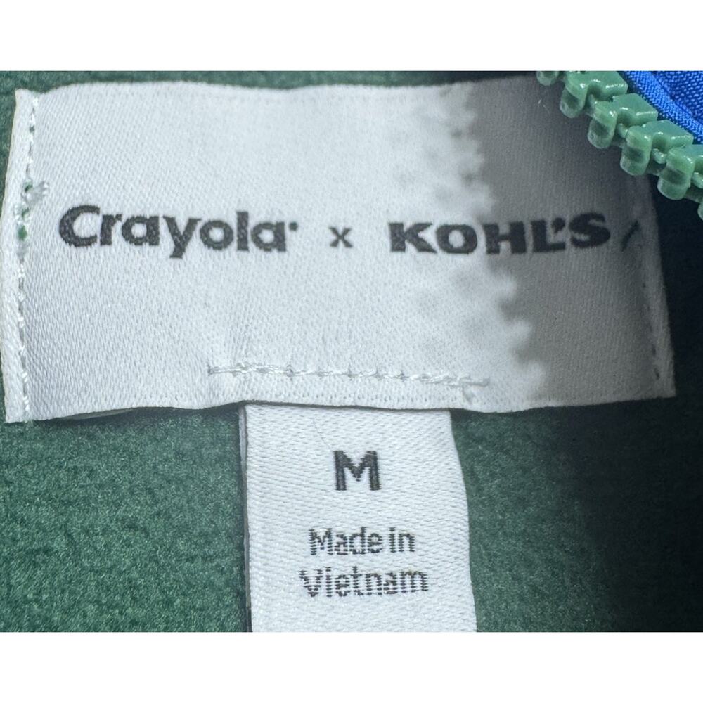 Crayola x Kohl's Sherpa Fleece 1/4 Zip Adult Medium Pullover Sweater Jacket NEW - Picture 6 of 9